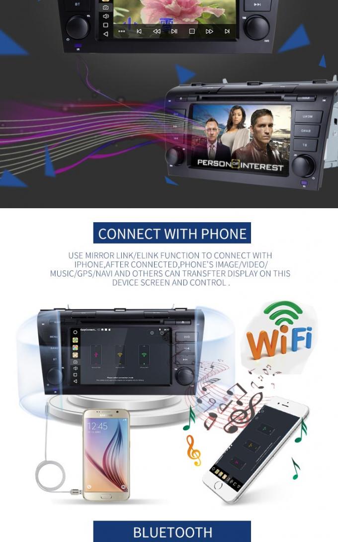 BT WIFI Gps DVDプレイヤー、8中心HD車のDVDプレイヤーとのステレオの無線車のステレオ